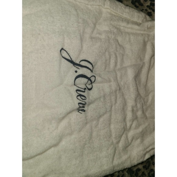 J.Crew Tote Makeup Bag Women's One Size Canvas Logo Drawstring Casual (AAA) - Picture 4 of 5